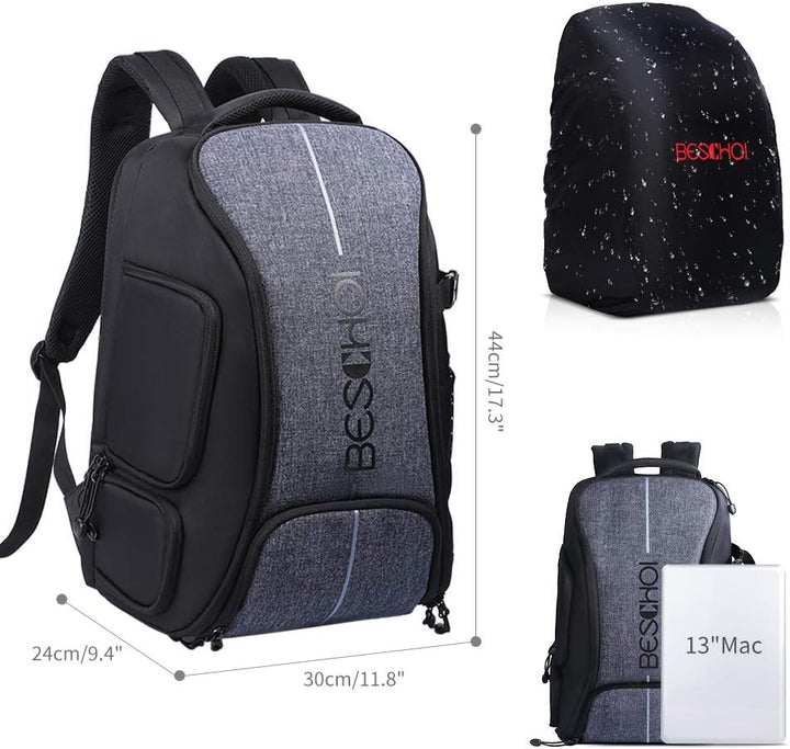 Beschoi Kamerarucksack wasserdicht Fotorucksack für Canon Nikon Sony Spiegelreflexkameras, Drohne, O