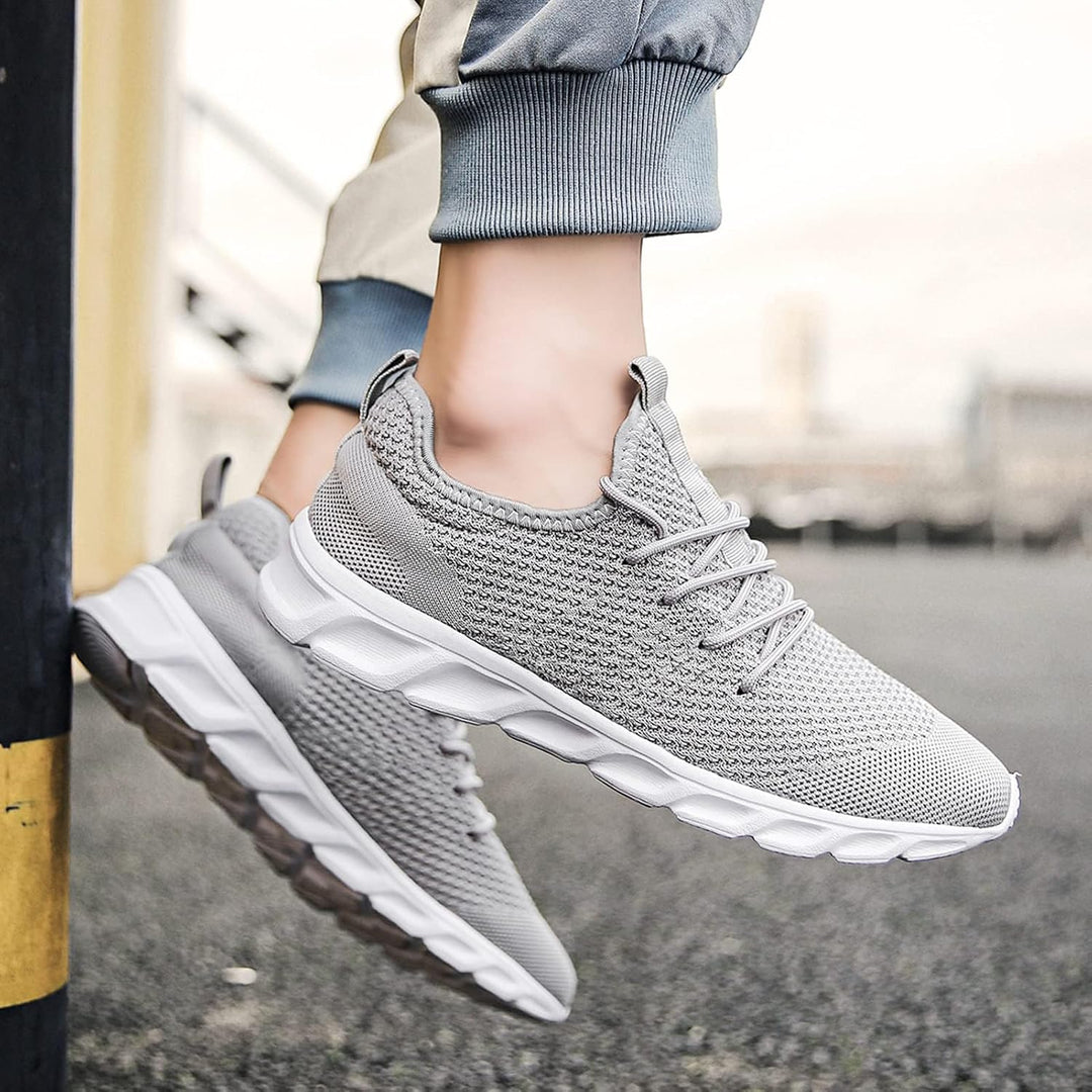 Herren Sneaker Walkingschuhe Atmungsaktiv Strassenlaufschuhe Leicht Freizeit Sportschuhe für Hallen