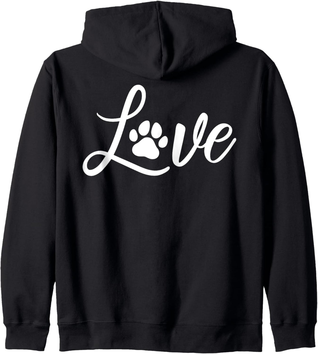 Love Hund Liebe Hundepfote Hundeliebe Fellnase Pfote Kapuzenjacke