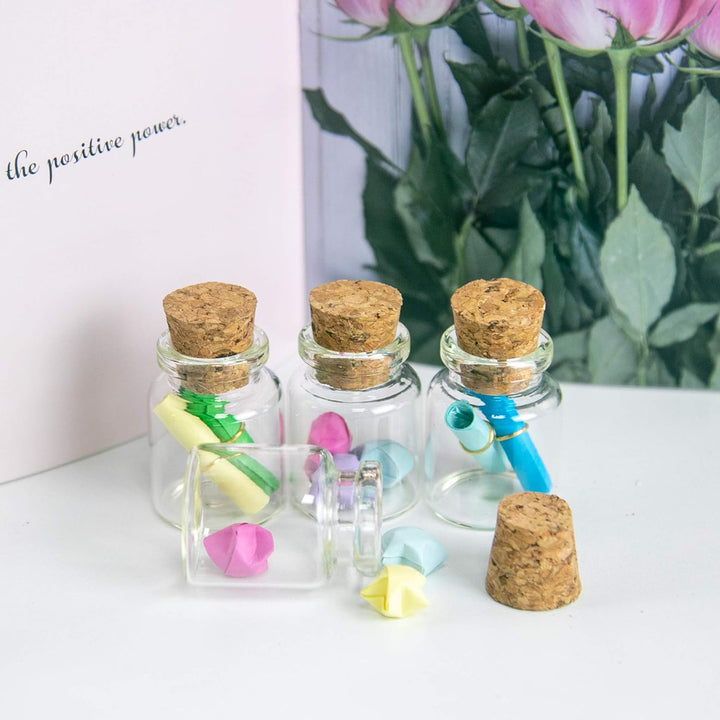Jarvials Mini süsse Leere Glasflasche mit Korkenstopper，Das Volumen der Glasflaschen beträgt 20ml. (