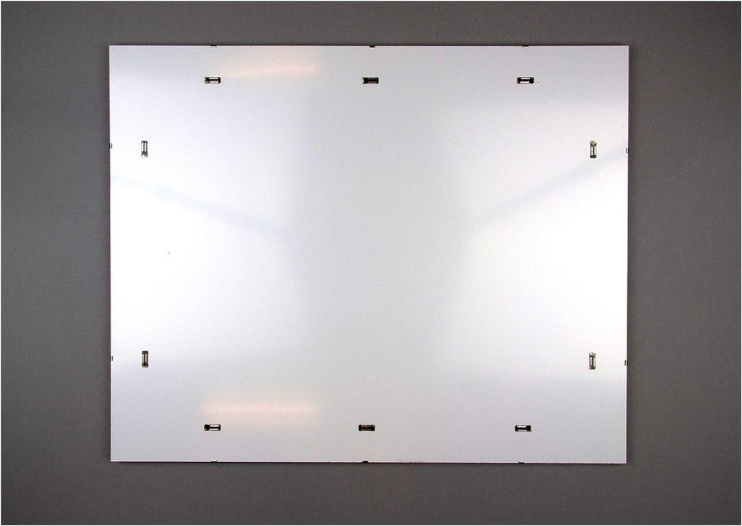 ideenwelt24 Rahmenloser Bildtrager clipframe 33 x 98 cm mit weisser Rückwand und 2 mm klarem Kunstgl