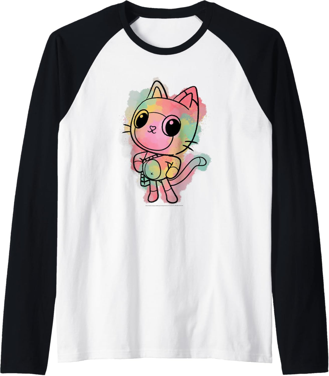 Gabby's Dollhouse Big Pandy Paws Watercolor Sketch Raglan