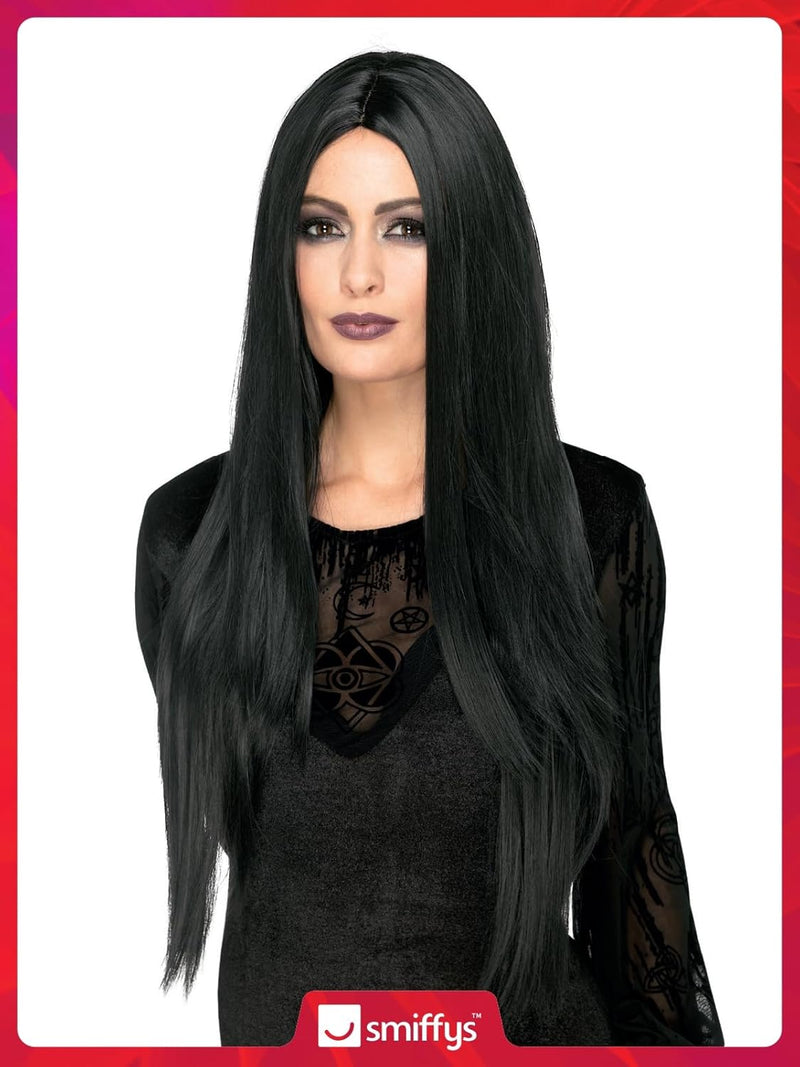 Deluxe Witch Wig OS Black, OS Black