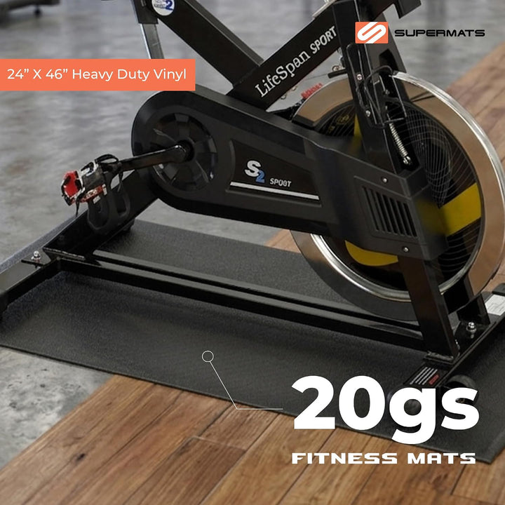 Supermats Strapazierfähige Ausrüstungsmatte, 20 GS, Innenräder, Heimtrainer und Stepper, 60,96 x 116