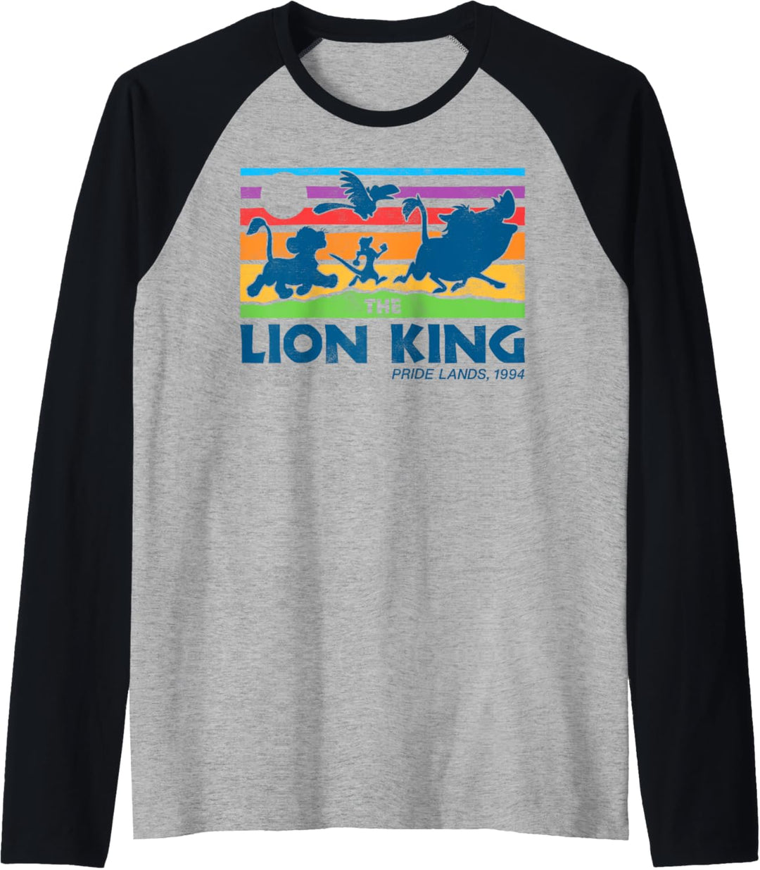 Disney Lion King Retro Rainbow Main Cast Raglan