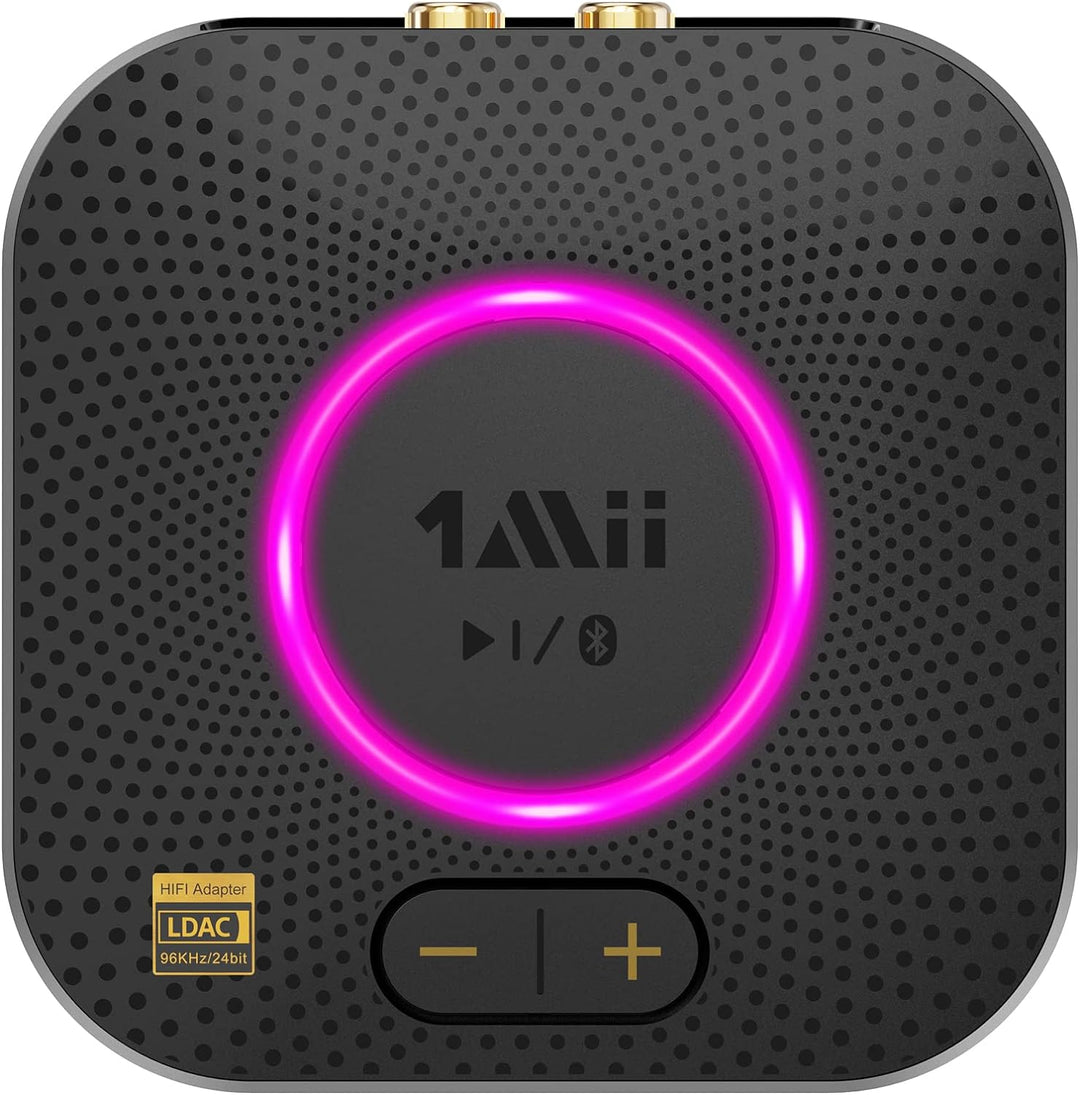 1Mii B06S+ Bluetooth 5.2 Empfänger, HiFi Audio Adapter mit LDAC, Lautstärkeregelung, aptX HD & Low L