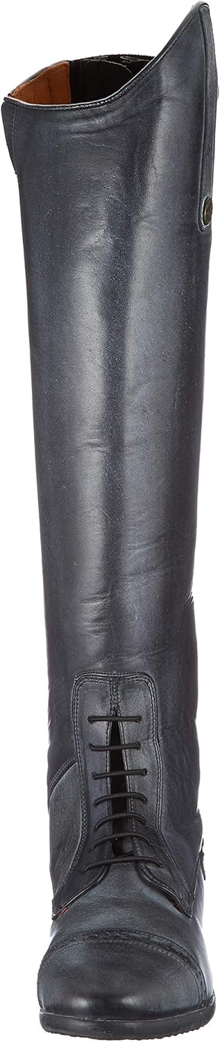 HKM Herren Reitstiefel Valencia Standardlänge/Weite 45 EU Schwarz Grau, 45 EU Schwarz Grau