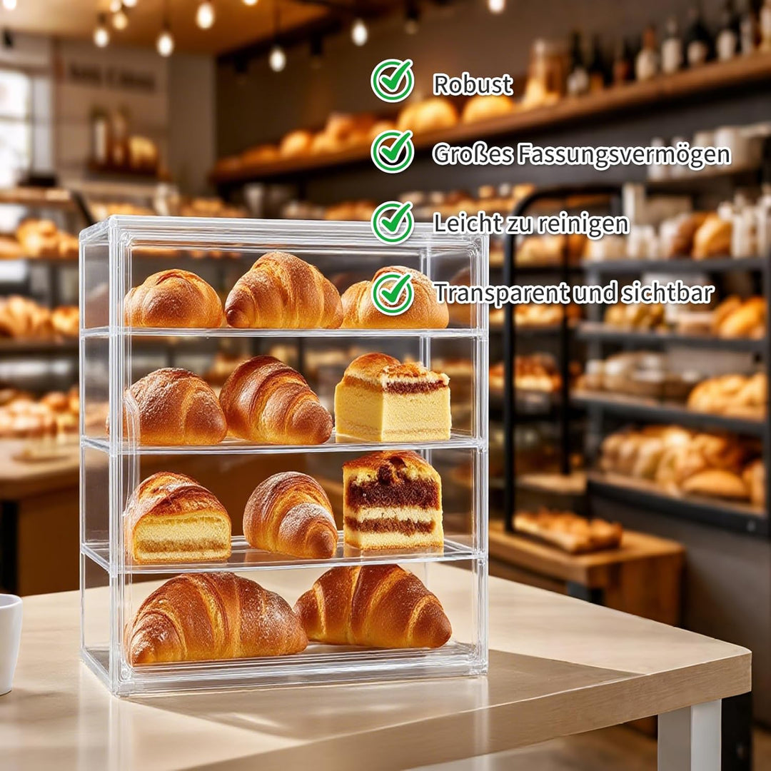 Gute Brotkasten Gross Transparente Brotbox - 4 Schichten Einstellbar Brotaufbewahrungsbox Acrylbox m