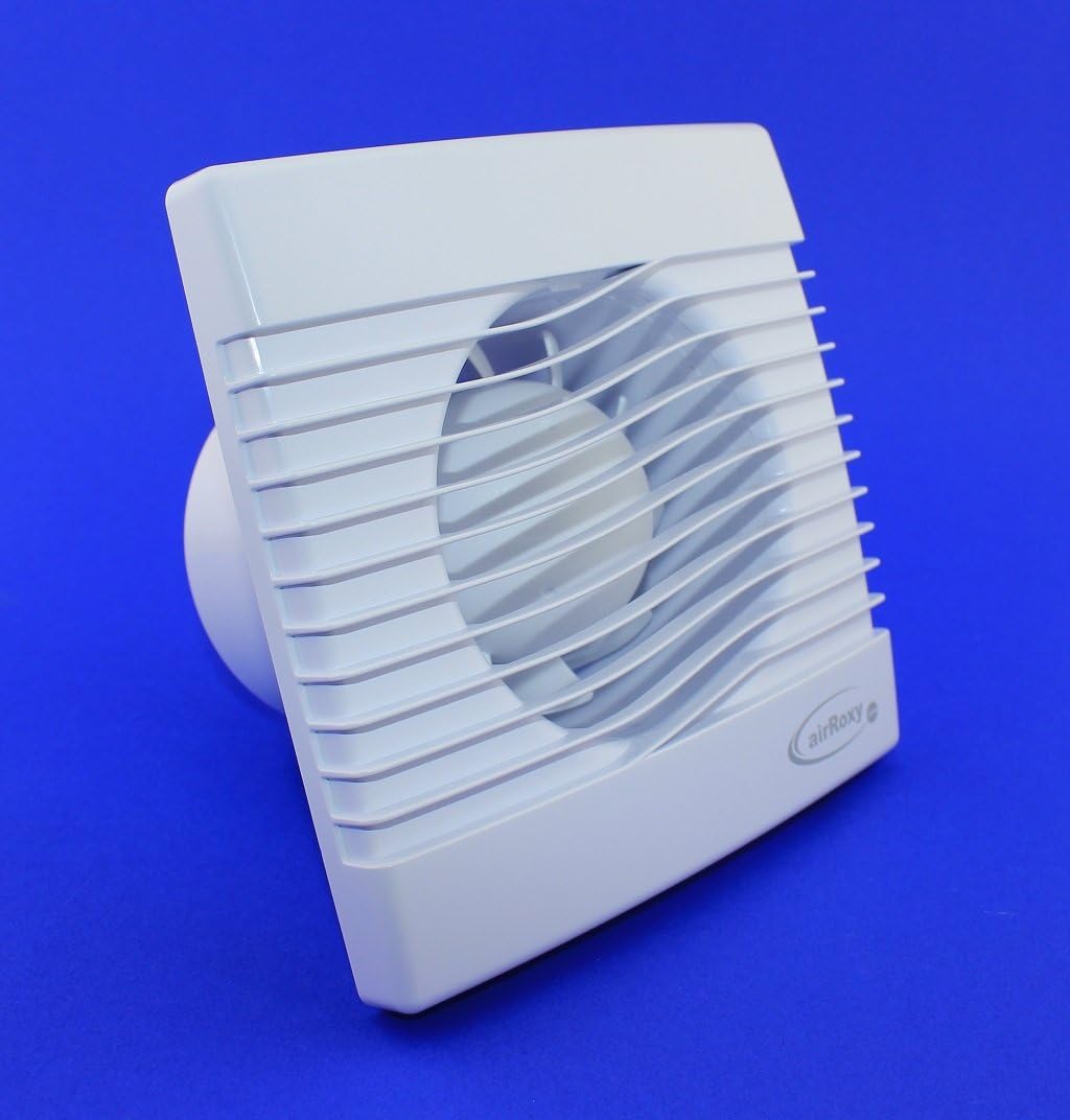 Badventilator mit Timer/Nachlauf Badlüfter Lüfter Ventilator weiss Front Ø 100 mm 10 cm PrimTS Wandl