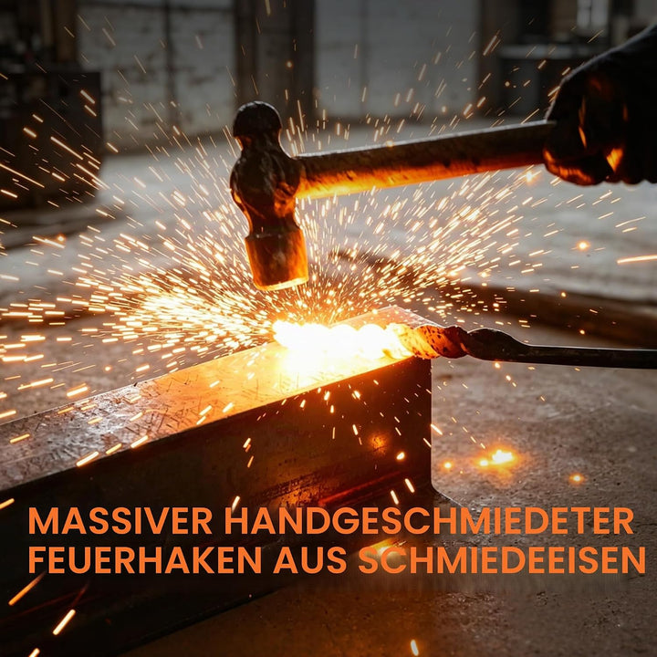 Schürhaken Robuster 66cm Kurzer Schürhaken Kamin Feuerhaken aus Stahl für Feuerschale Kamine Feuerst