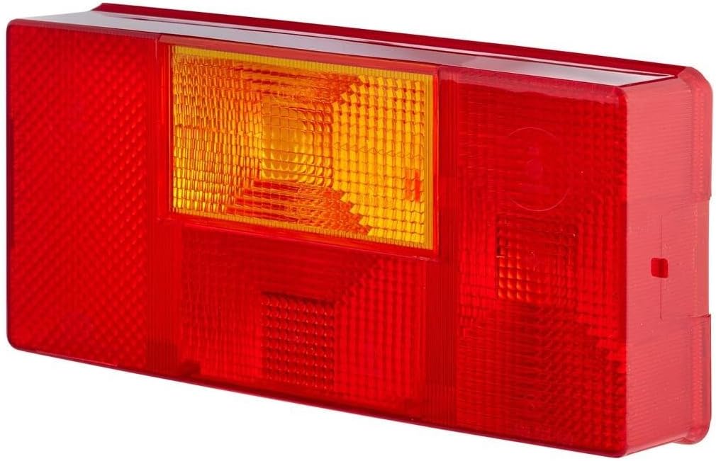 HELLA Rückleuchte - Glühlampe - 24V / 12V - Einbau - ECE/nicht SAE - Lichtscheibenfarbe: rot/gelb -
