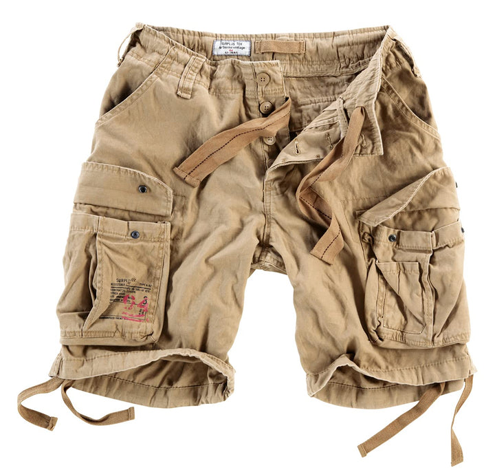 Surplus Raw Vintage Airborne Vintage Herren Cargo Shorts S Beige, S Beige