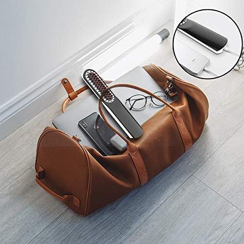 Bartglätter für Männer, Bartglättungskamm mit Schnurlos/Mini-Grösse/Automatische Abschaltung/Verbrüh