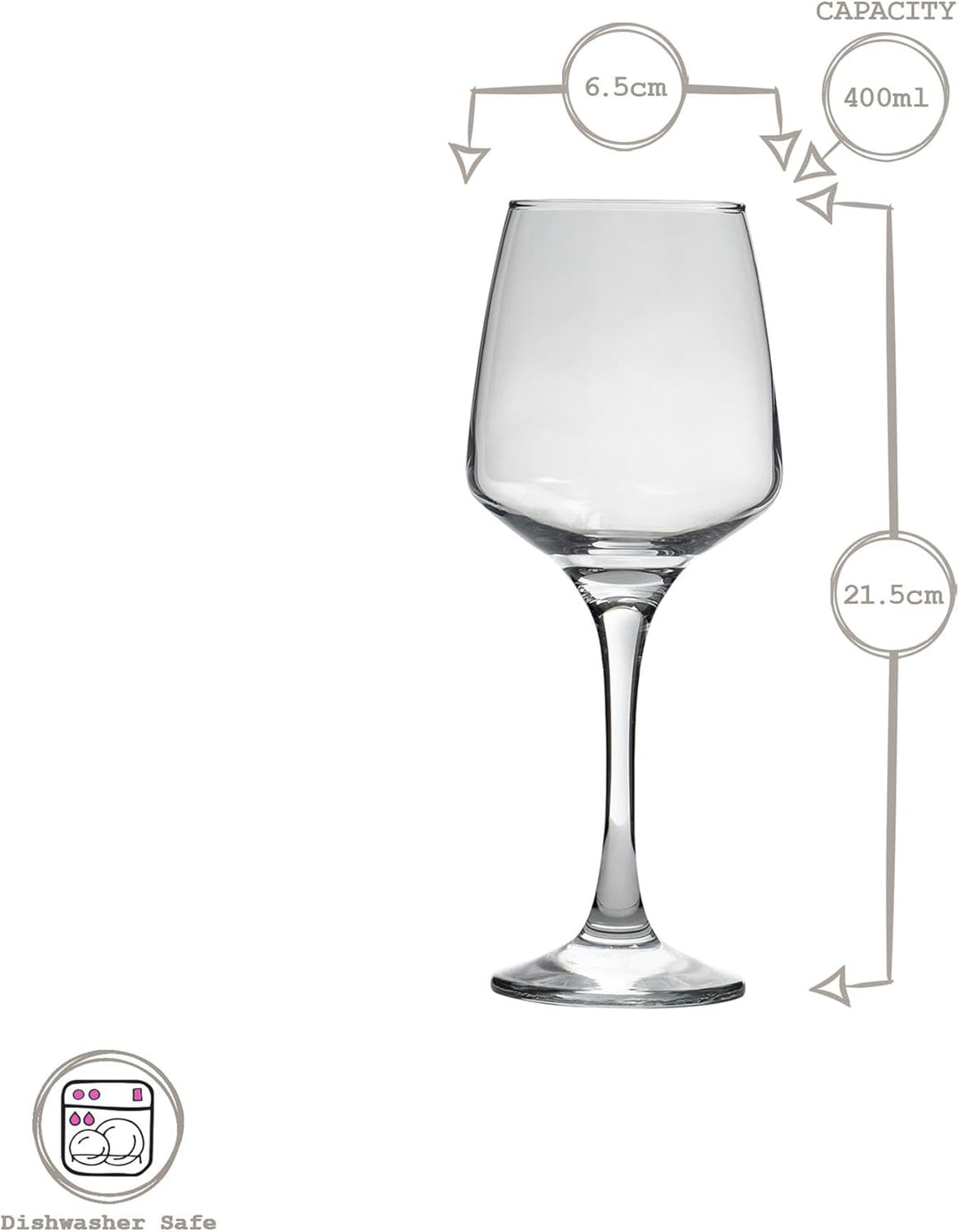 Lav Lal Rotweingläser - 400ml - Pack Von 12