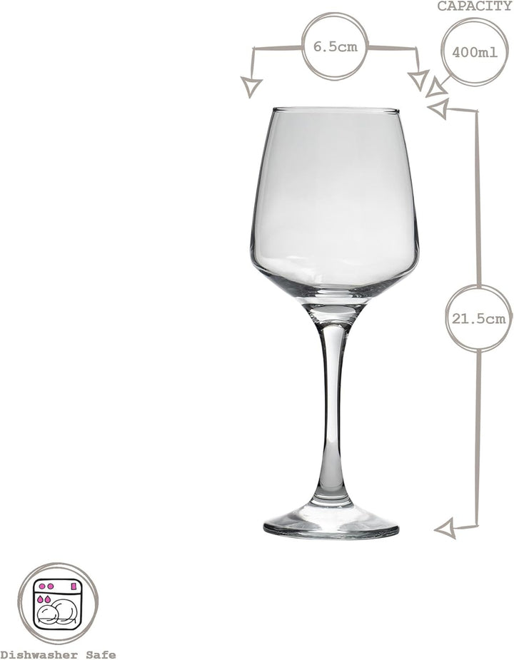 Lav Lal Rotweingläser - 400ml - Pack Von 12