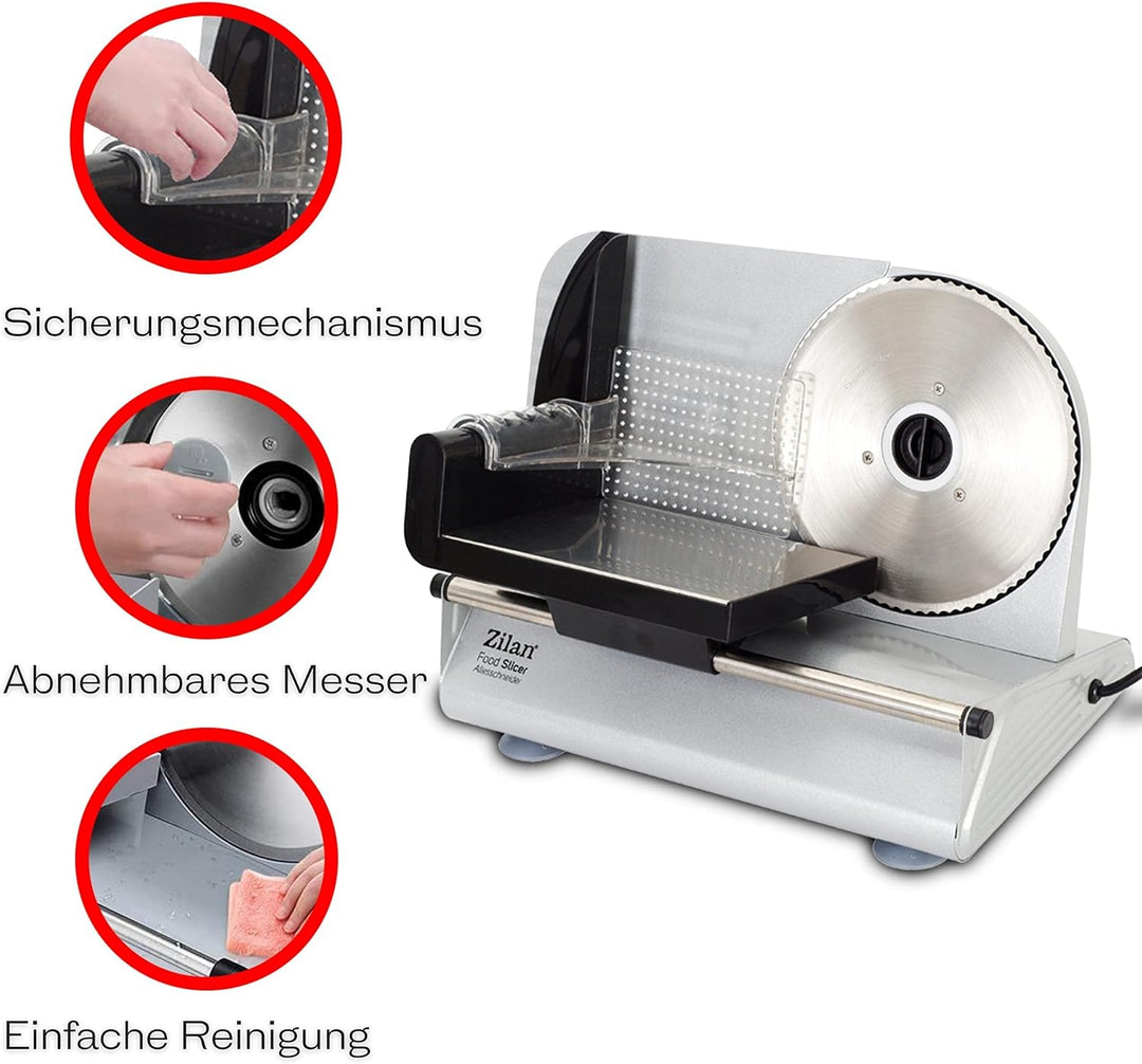 Brotschneidemaschine | Edelstahlklinge Ø190 mm | Schneidestärke 0-15 mm | Brotschneider | Bread Slic