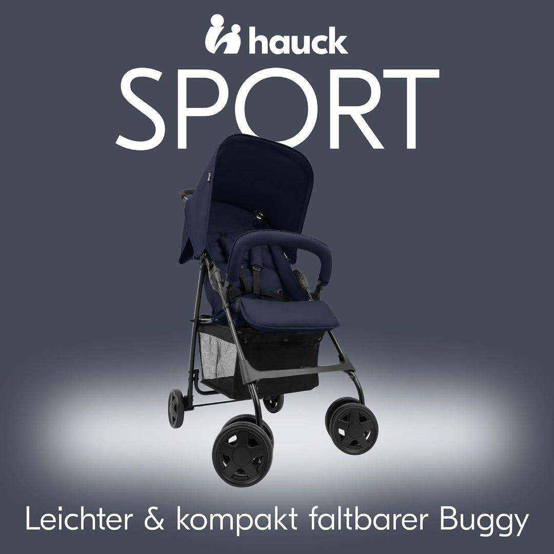 hauck Buggy Sport, Ultra Leicht - nur 5,9 kg, für Kinder bis 15 kg, Klein Zusammenklappbar, Reisebug