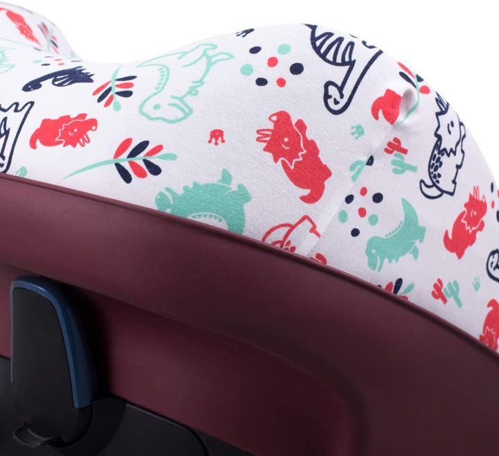 JYOKO KIDS Baumwollbezug für Autositz kompatibel mit Pebble Maxi Cosi, Bebe Confort (Dino Party), Di