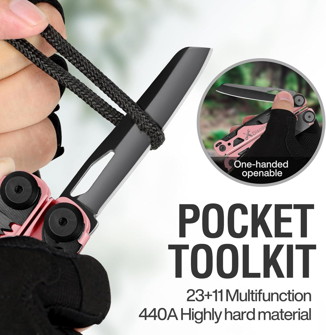 MIAOKE Multitool 23 in 1 with Premium Gift Box, Screwdrivers Saw Screwdrivers Bottle Opener Pliers C