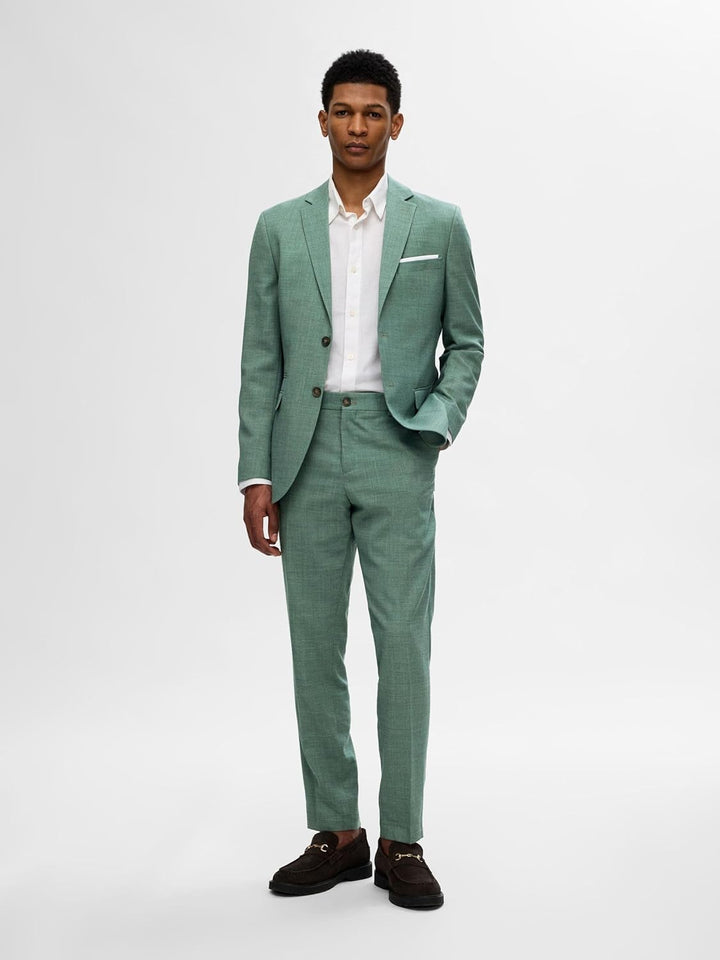 SELECTED HOMME Male Anzughose Slim Fit 40 Light Green Melange, 40 Light Green Melange