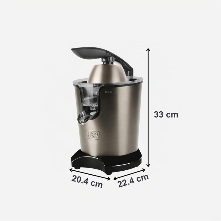 Black+Decker BXCJ350E - Elektrische Saftpresse 350W. Professioneller Wechselstrommotor. Extra Filter
