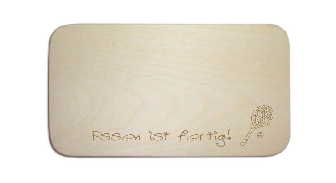 Frühstücksbrettchen TENNIS - mit Wunschgravur - ca. 21 x 11 cm