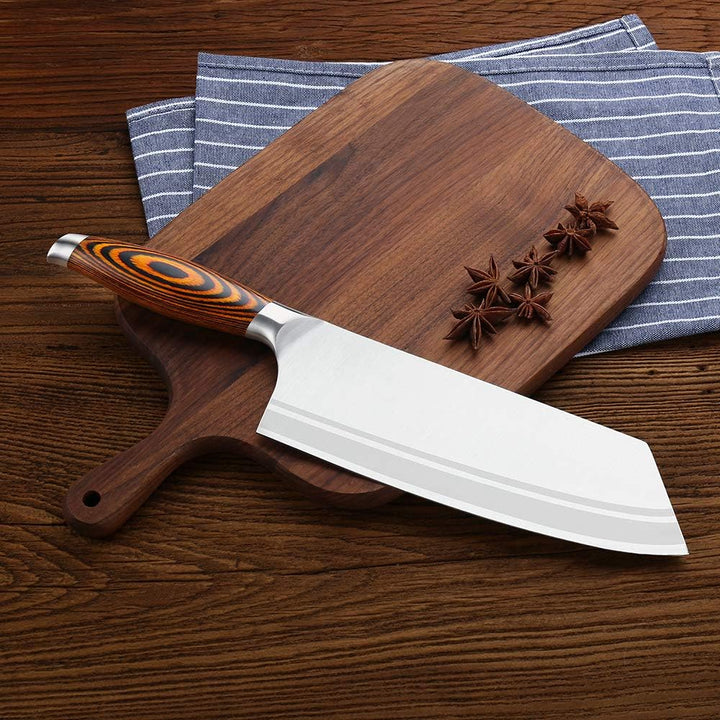WILDMOK Nakiri Messer, professionelles asiatisches Hackmesser 20 cm - Deutsches Stahlfleischmesser m