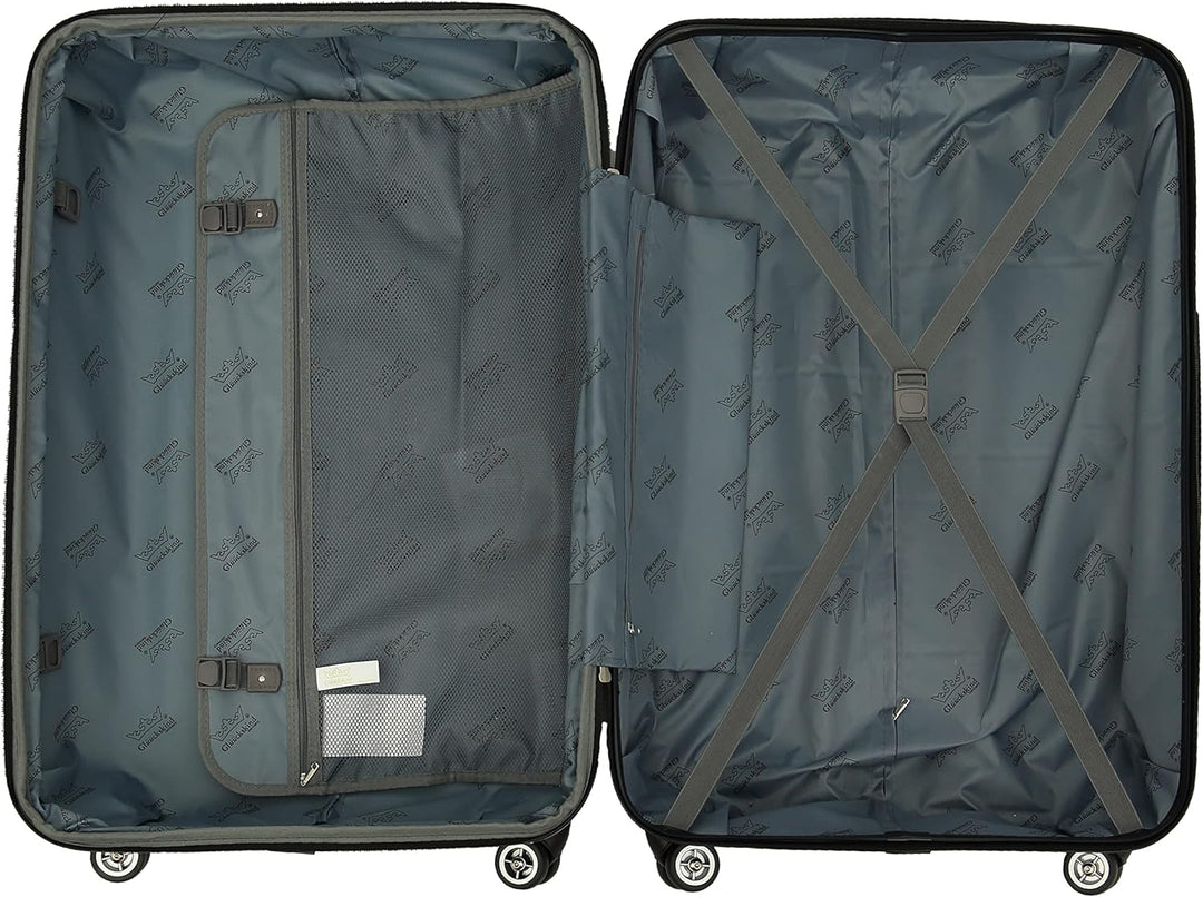 INVIDA Glüückskind Luxus Koffer Trolley aus Polycarbonat ABS Materialmix mit 4 Zwillingsrollen in Ca