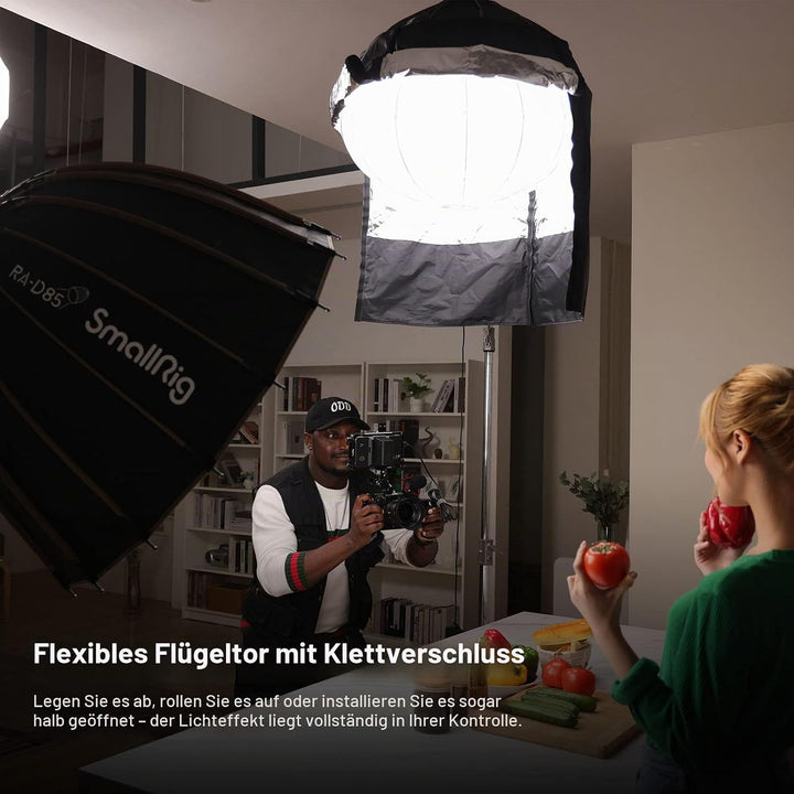 SMALLRIG Laterne Softbox 90cm/35.4", Bowens Mount Softbox mit Klettverschluss Typ Flexible Barndoor