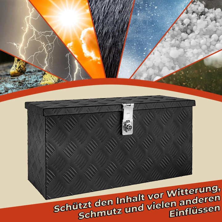 Trucky Truckbox Aluminium Abschliessbar Deichselbox Alu Kiste Anhängerbox | Modell Toolbox-1, 60x25x