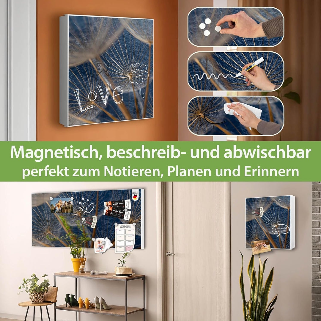 banjado Grosser Schlüsselkasten Metall - Schlüsselbox 30x30cm mit 32 Haken - Schlüsselkasten modern