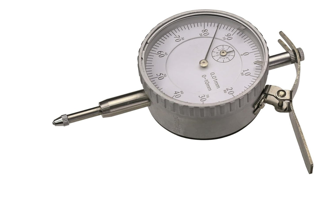 CNC QUALITÄT Messuhr mit Hebel - 10 mm Messbereich - Ablesung 0,01 mm - Metallgehäuse