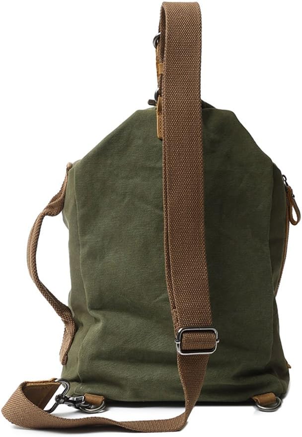 Neuleben Vintage Sling Rucksack Schulterrucksack Canvas Daypack Brusttasche Retro Schultertasche Kle