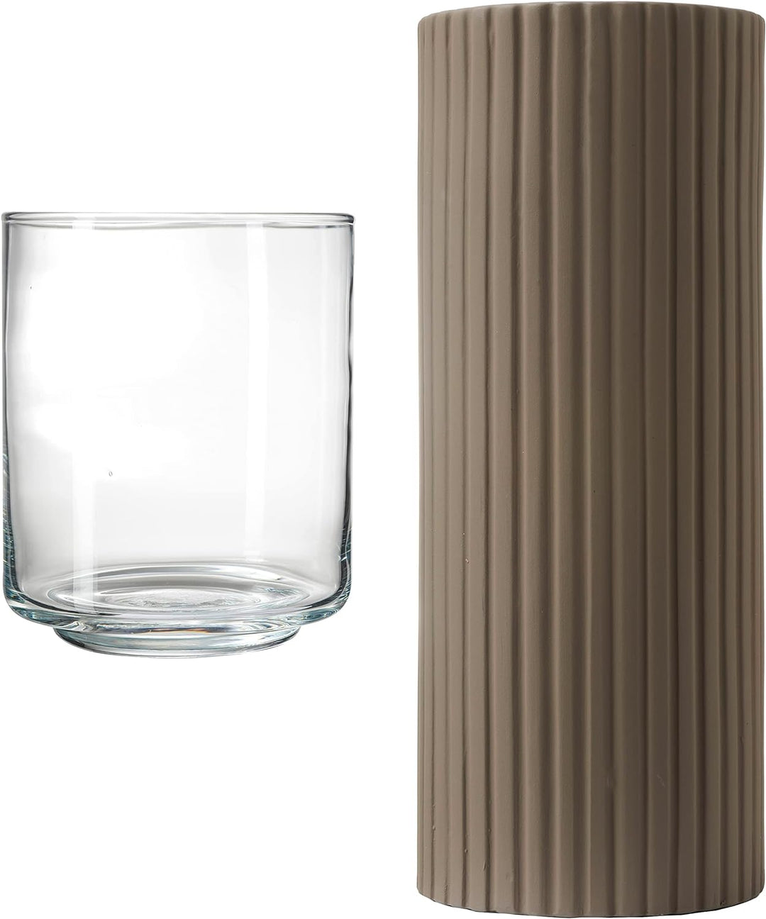 LEONARDO HOME Windlicht Poesia 65 cm Taupe, 033160, Glas, braungrau