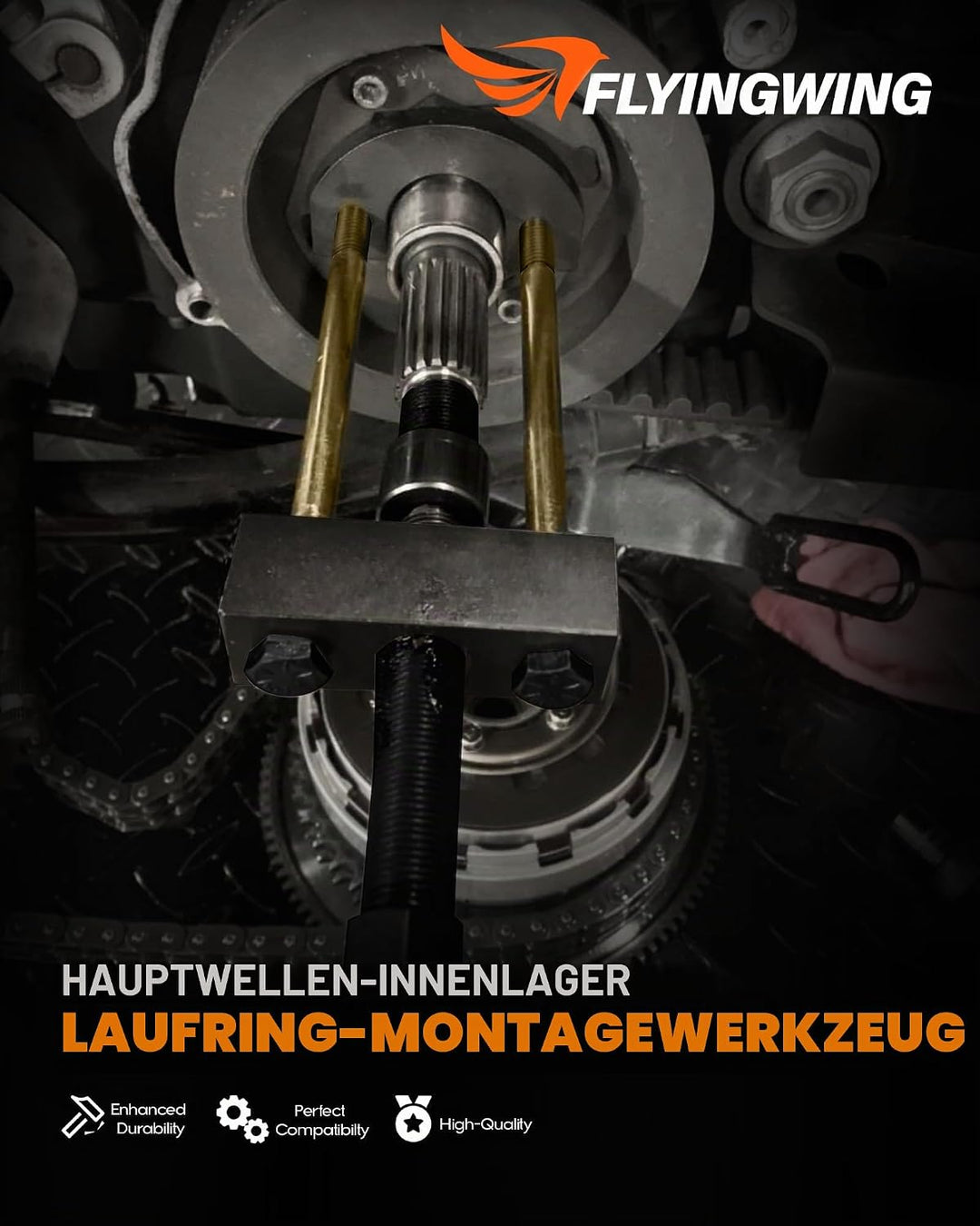 FLYINGWING Getriebe-Hauptwelle, Innenlager, Renninstallateur und Abziehwerkzeug, kompatibel mit Harl