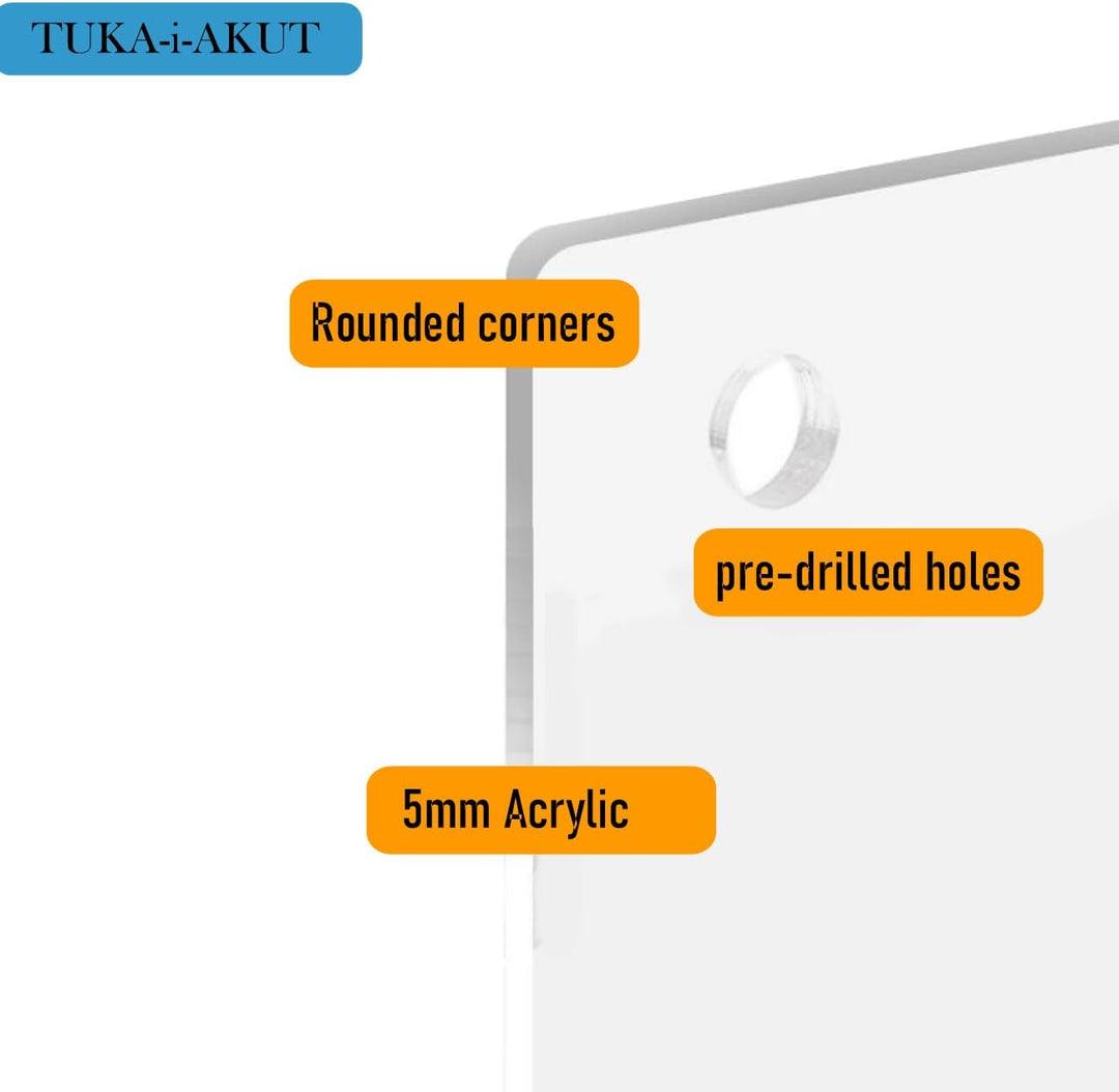 TUKA-i-AKUT 2er 100cm Wand Prospekthalter Acryl Extra Stark, Zeitschriftenhalter Wandregale für Zeit