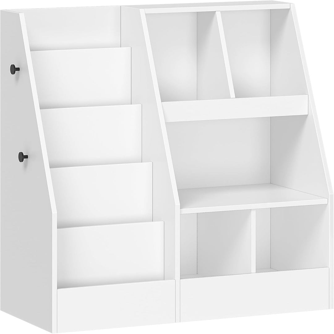 Hzuaneri Kinderregal, Spielzeugregal mit 5-Regalebenen und 5 offene Fächer, Kinderbücherregal, Kinde