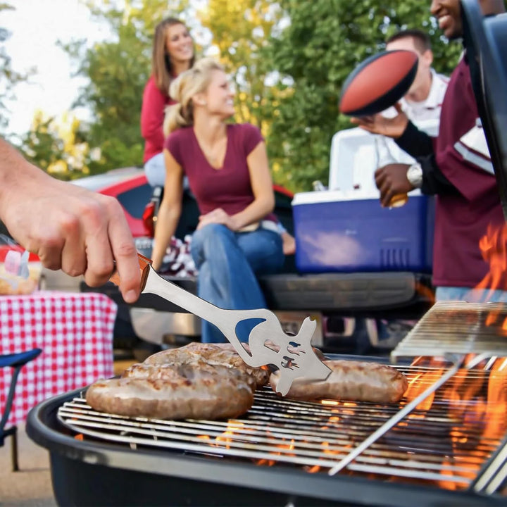 2 Stück Grillbesteck - 5 in 1 Multifunktionaler Grillspachtel Edelstahl, 5 in 1 Multifunktionaler Gr