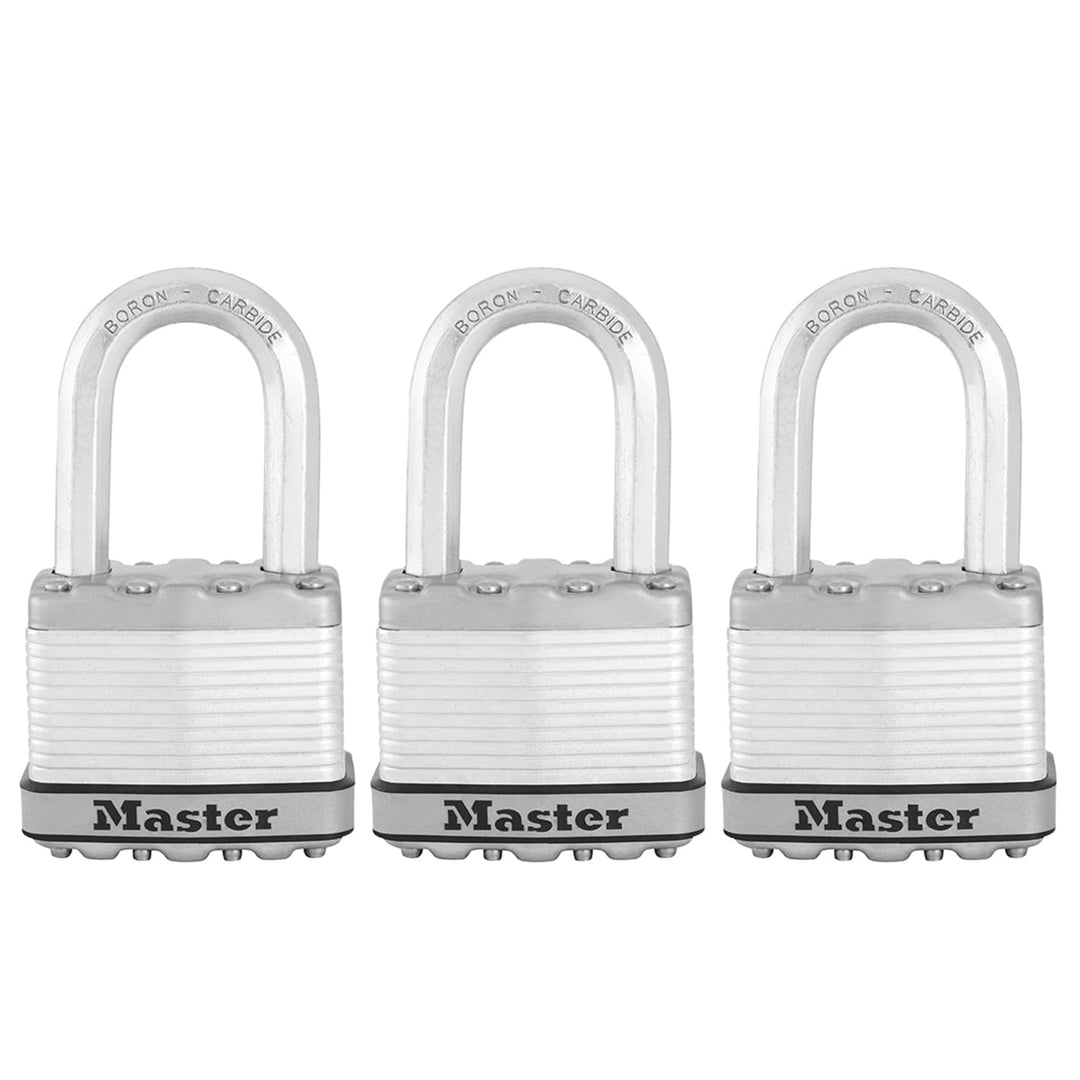 MASTER LOCK Hochleistungsvorhängeschloss [Schloss mit Schlüssel] [Laminierter Stahl] [Wetterfest] M5