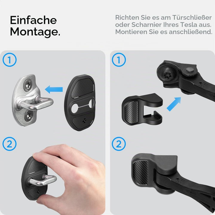 Spigen Tesla Model Y Juniper 2026 und Model 3 (~2023) Türschlossabdeckung, 4 Stücke Door Lock Cover