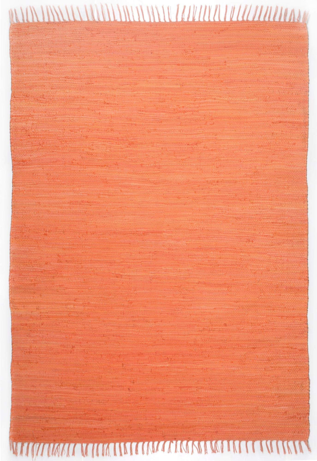 Theko | Dhurry Teppich aus 100% Baumwolle Flachgewebe Teppich Happy Cotton | handgewebt | Farbe: Ter