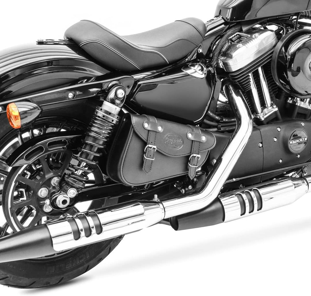 BS-Motoparts Satteltasche für Hyosung Aquila GV 125 Arizona Schwarz Links