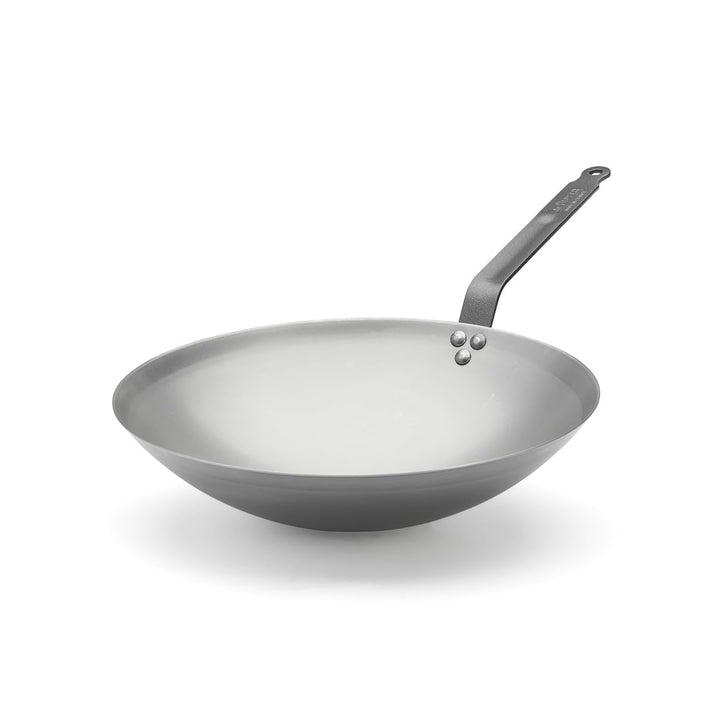 De Buyer - Wok CARBONE PLUS aus Eisenstahl - 35 cm Durchmesser - 5114.35 Single, Single