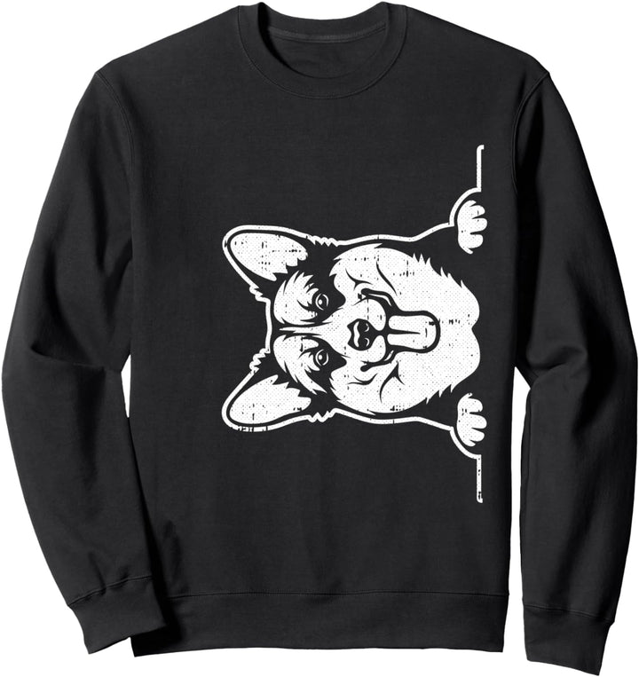 Corgi Face Dog Cute Puppy Doggie Pet Animal Lover Sweatshirt