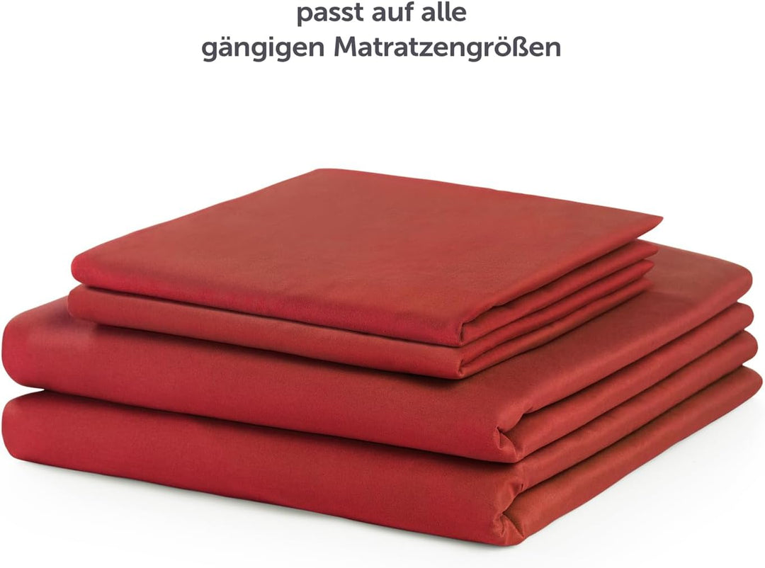 Blumtal® Bettlaken Set 3-teilig - Oeko-TEX zertifiziertes 3er Set - Spannbettlaken 160x200x30cm + Be