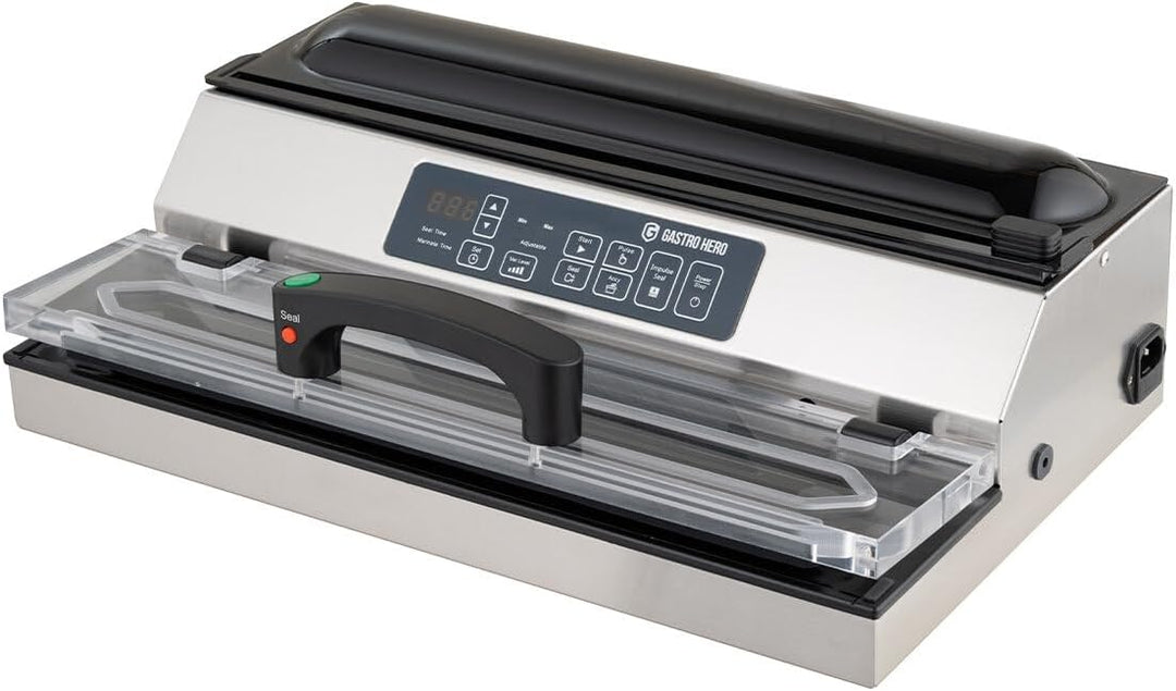 Beutel-Vakuumiergerät BVM016DP – Profi Vakuumierer 16 l/min mit 400 mm Schweissnaht aus Edelstahl –