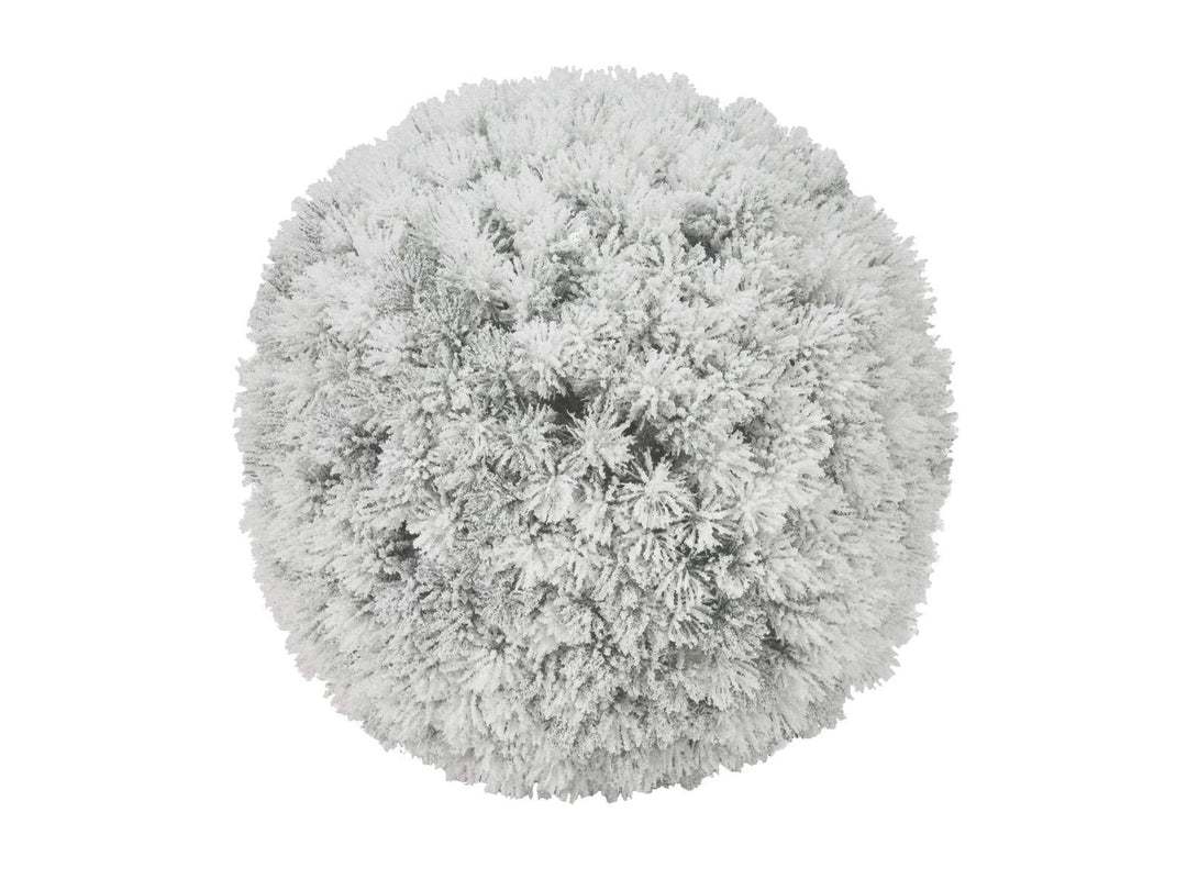 artplants.de Künstliche Pinienkugel Alessia, beschneit, weiss, 30cm - Weihnachtshänger