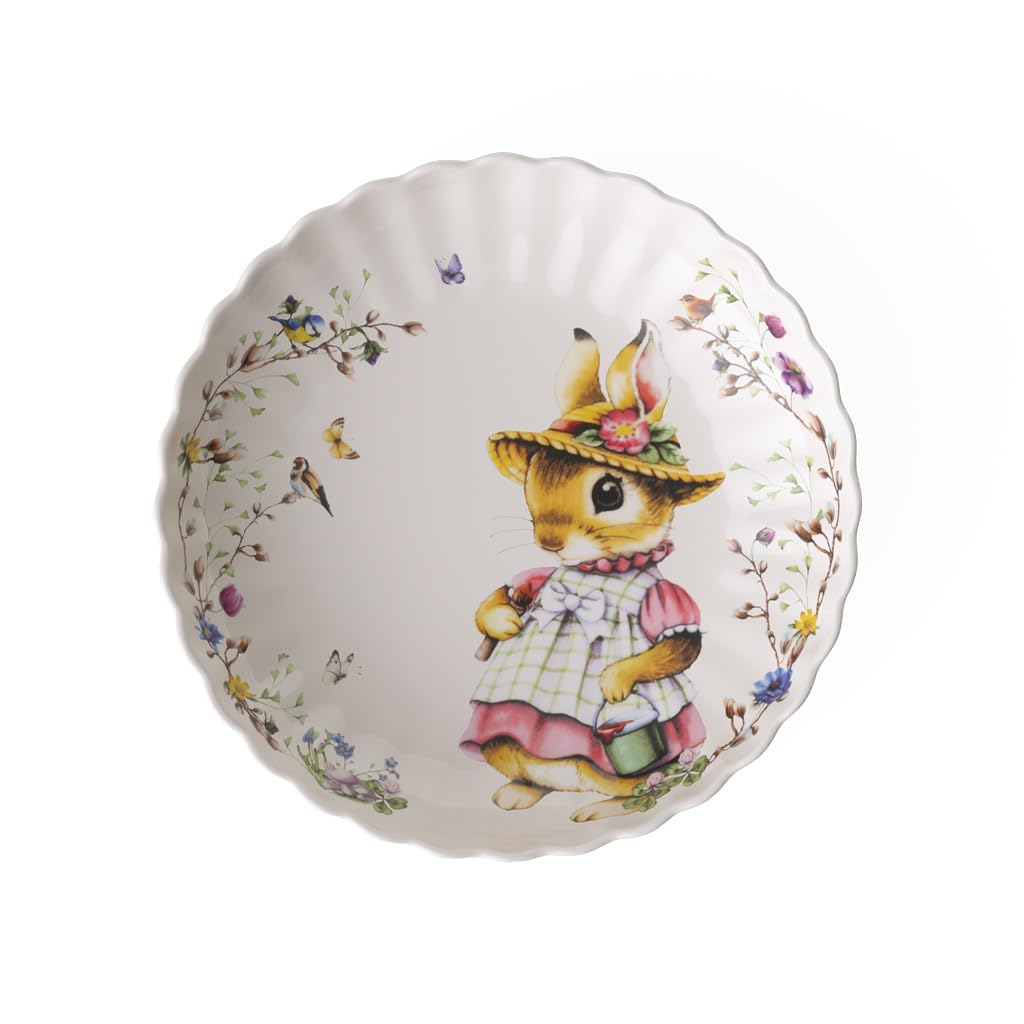 Villeroy & Boch - Spring Fantasy, mittelgrosse Schale mit Hasenmotiv Anna, 710ml, Premium Porzellan,