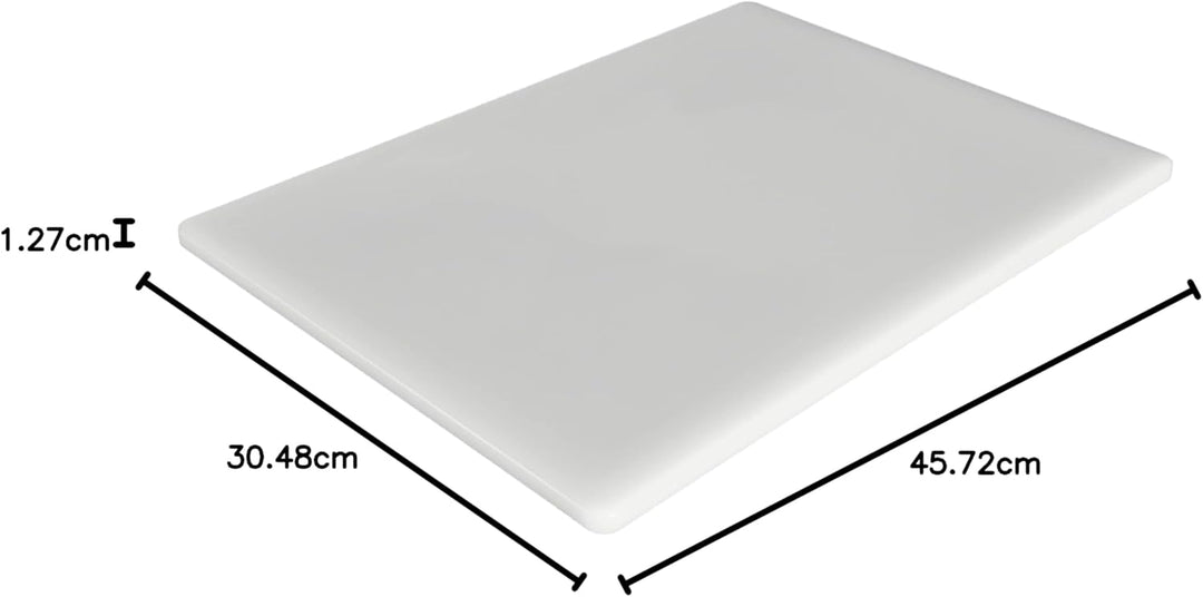 Thirteen Chefs Gewerbe Kunststoff-schneidebrett, NSF, hdpp high Density Poly weiss 18 x 12 x 0,5 inc