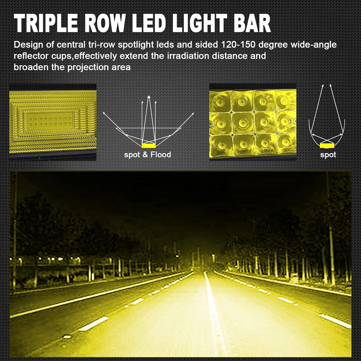 RIGIDON wasserdichte Led lichtleiste, 12V 24V 22 Zoll 55cm 270W Offroad Beleuchtung led Work Light b